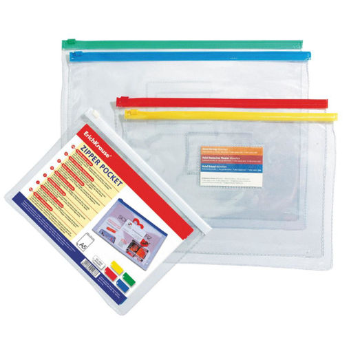 Picture of PVC ZIP FOLDER A5 TRANSPARENT